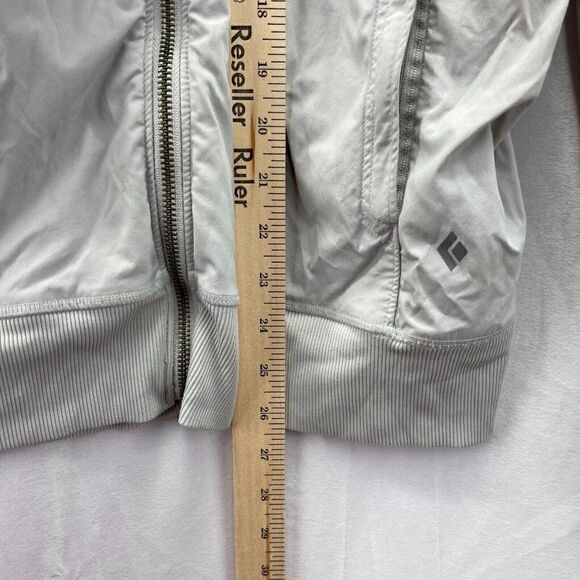 Black Diamond Women's Sz Medium Gray Lightweight Stretch Hooded Jacket Climbing - Picture 6 of 10